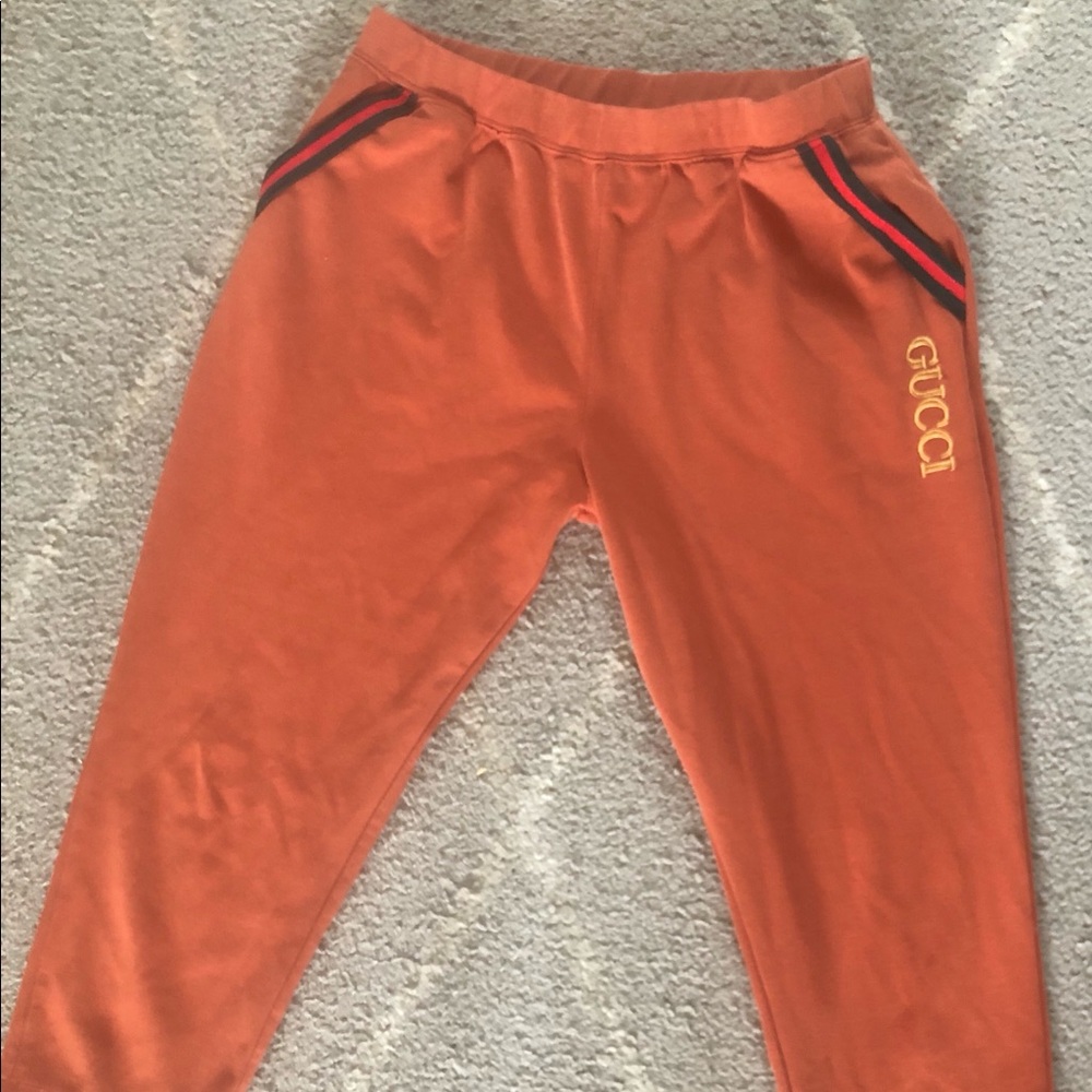 Gucci sweatpants style Burnt Orange Preowned Small
